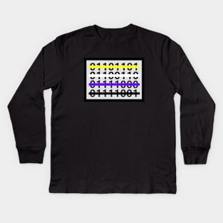 Discrete Nonbinary Flag Design Kids Long Sleeve T-Shirt